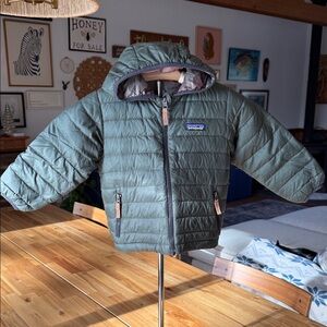 Patagonia Kids' Olive Green Quilted Jacket